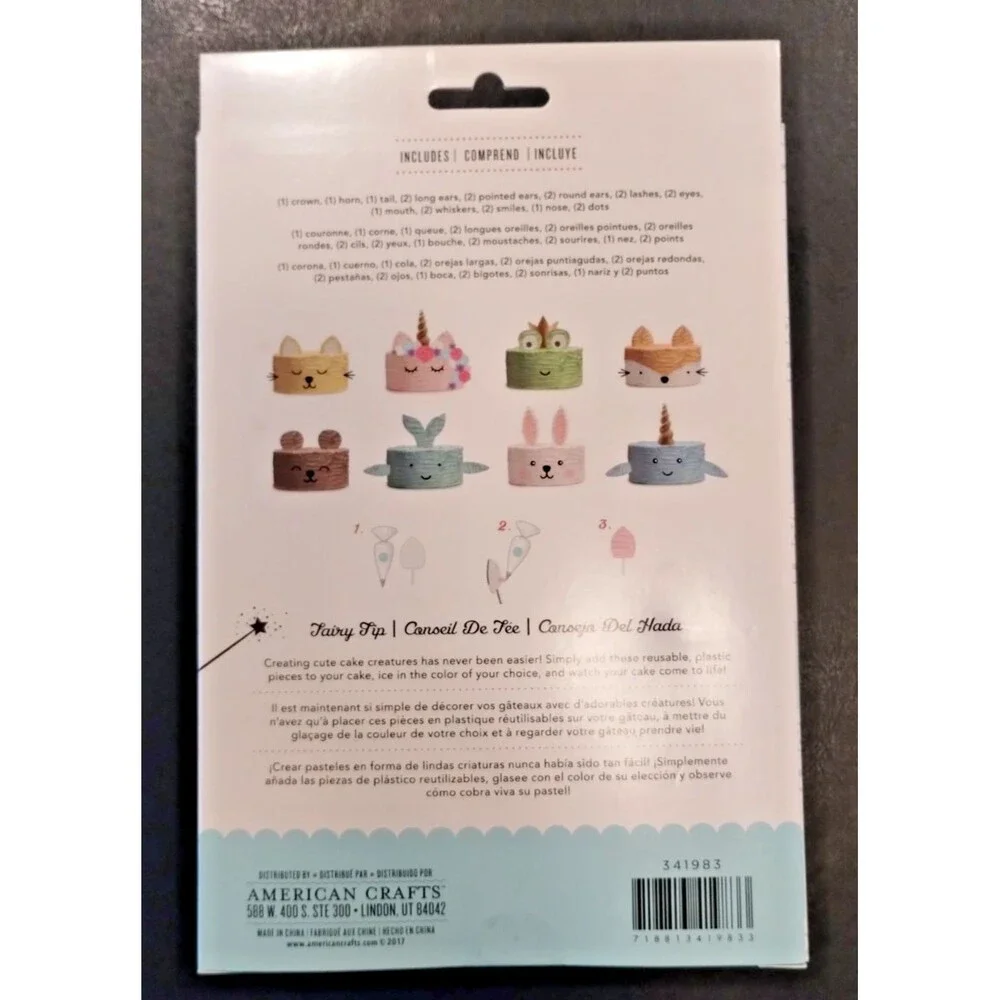 American Crafts, The Sweet Tooth Fairy Cake Face Kit, 21 Pieces, NEW